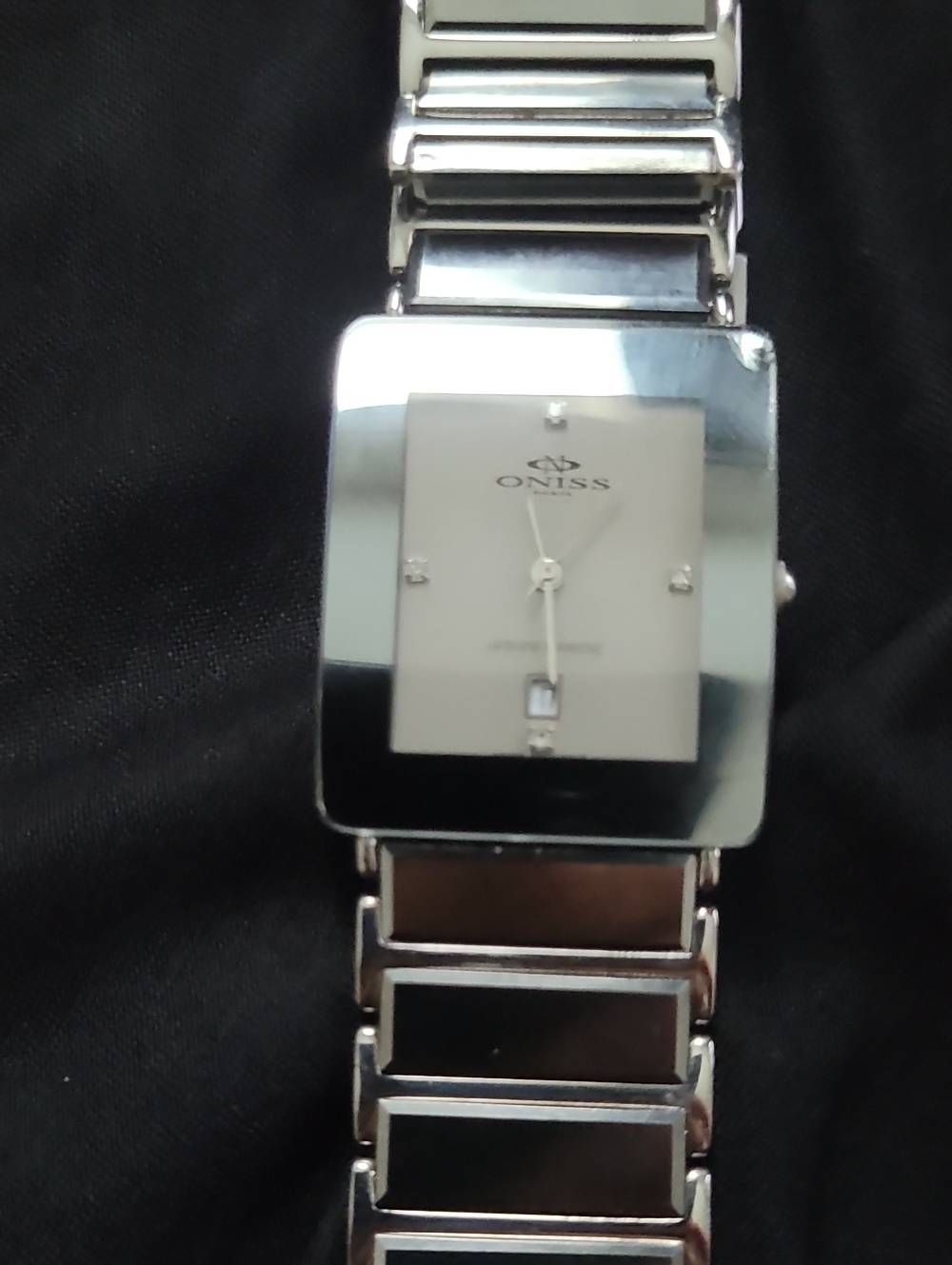 Oniss Silver Rectangular Bracelet Watch